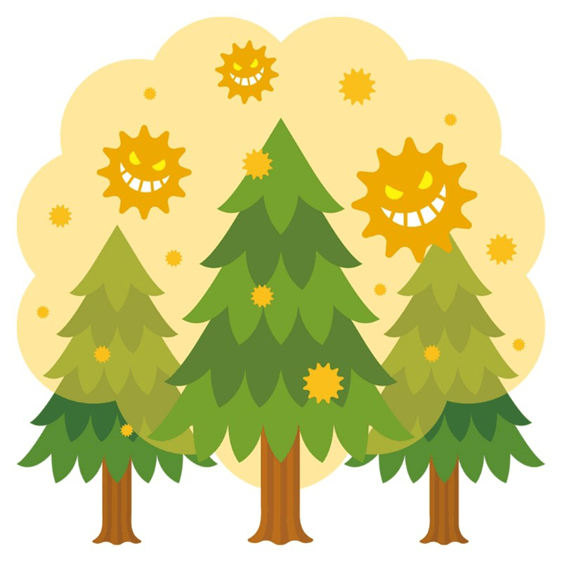 花粉皮膚炎の主な症状